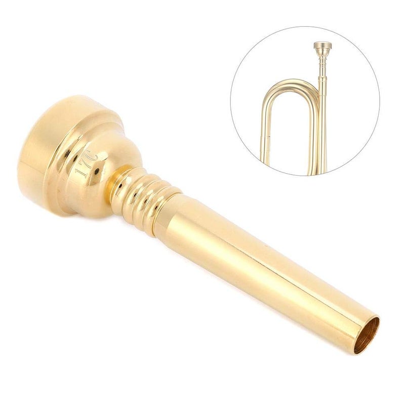 Dilwe Trumpet Mouthpiece 17C Gold Plated Wind Musical Instrument Accessory - Image 4